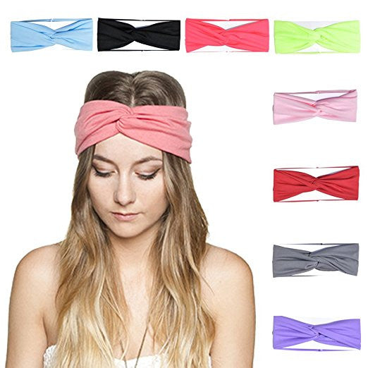 Satin Elastic Cross Headband